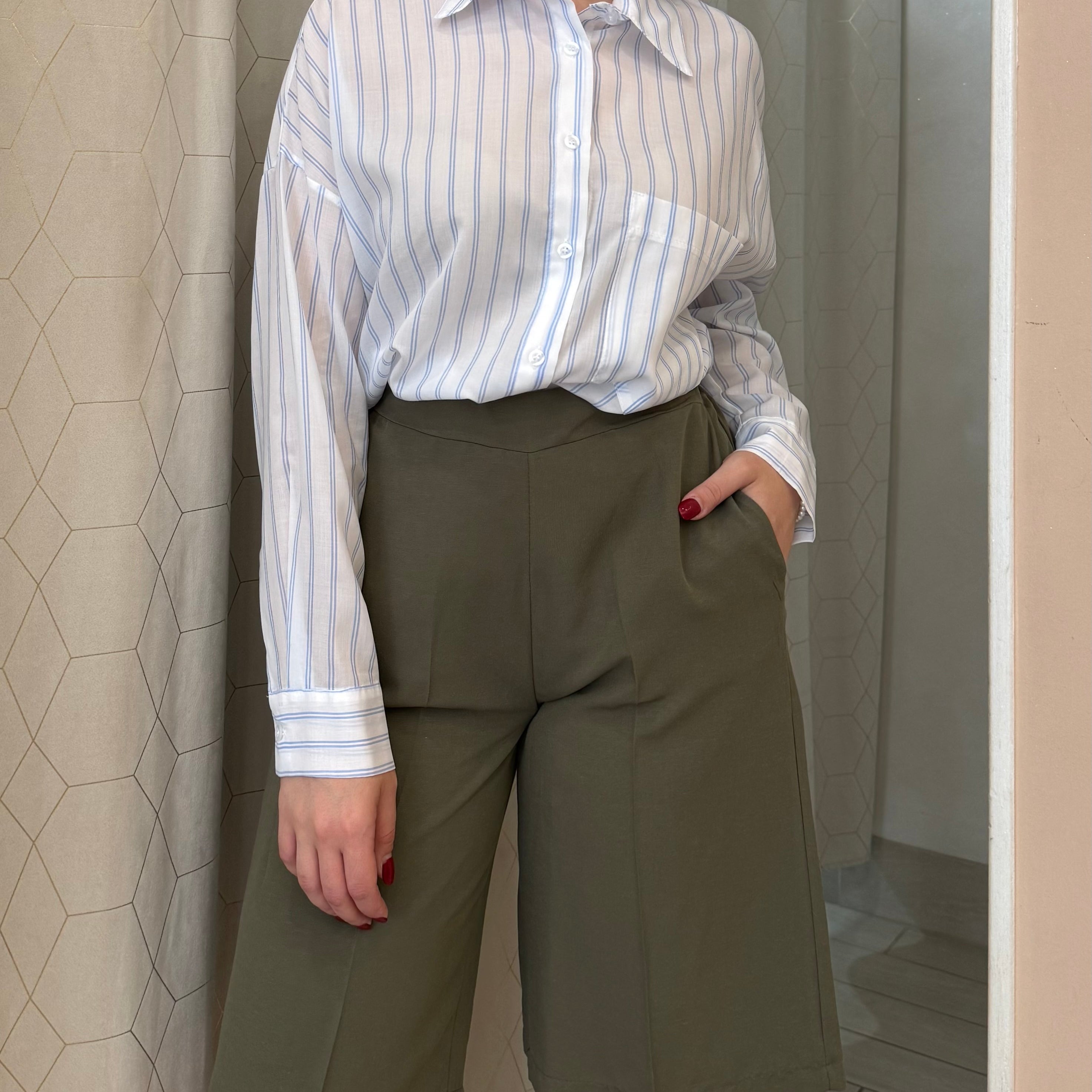 Camicia over righe