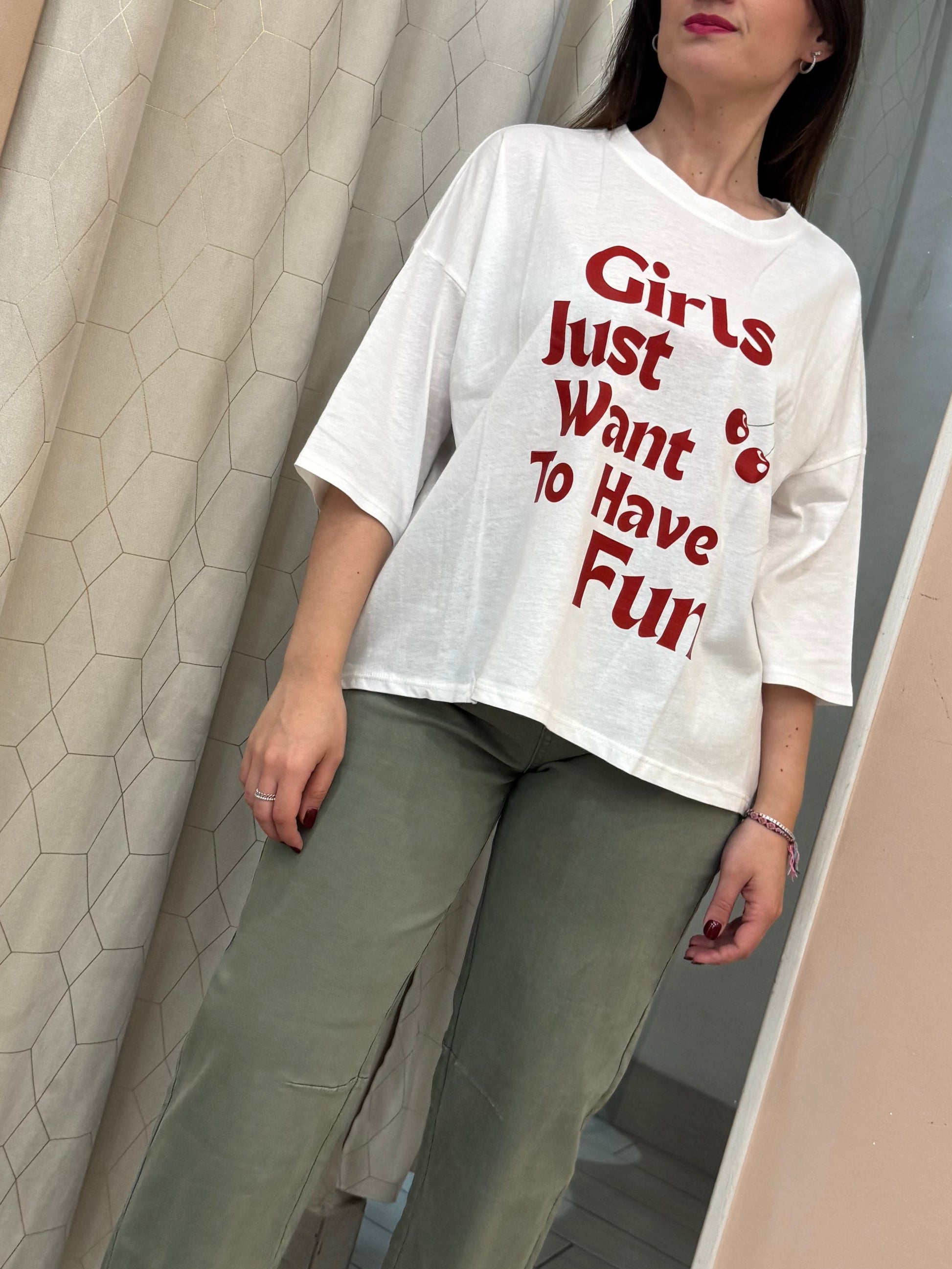 T-shirt Over stampa