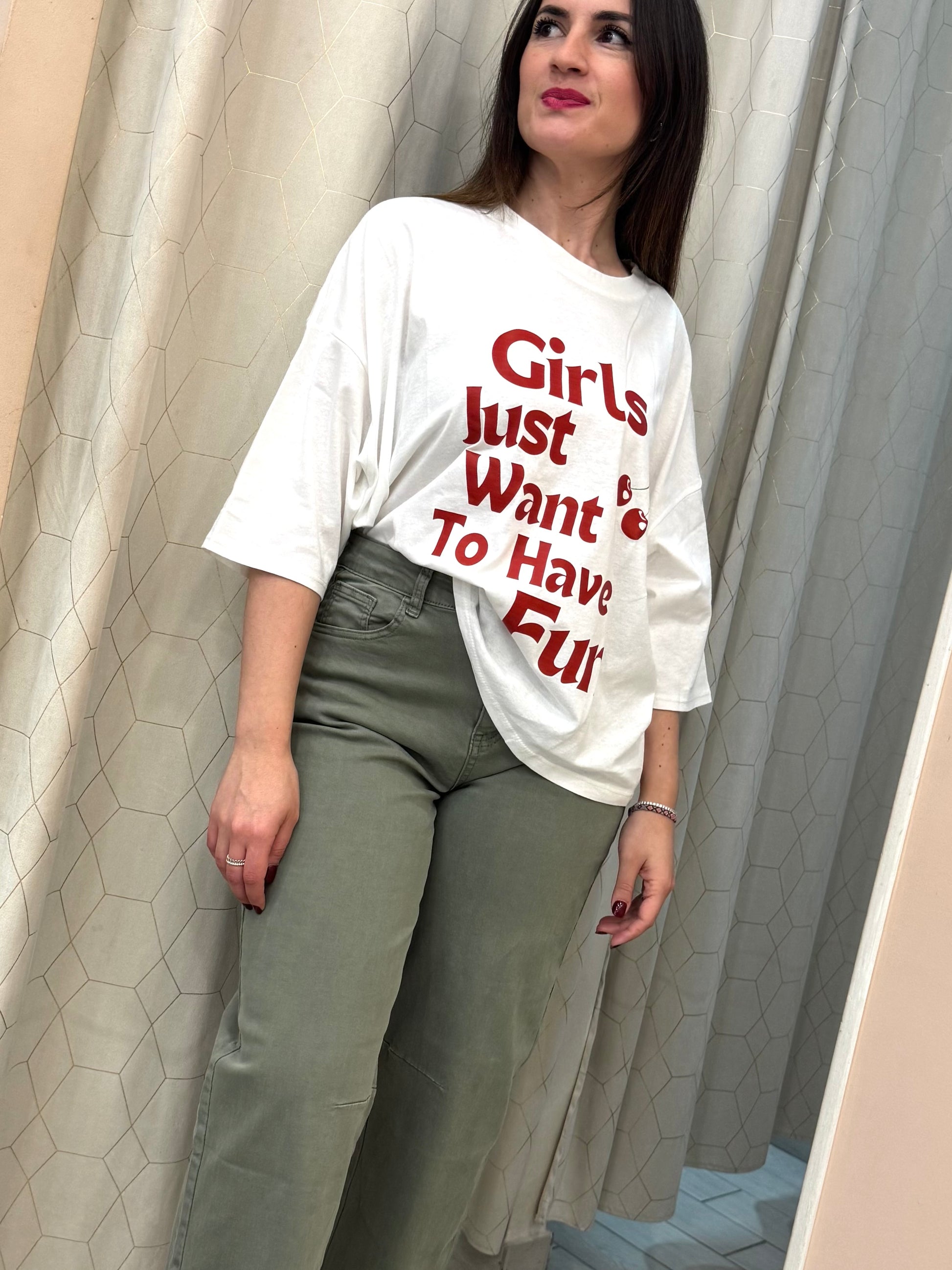 T-shirt Over stampa