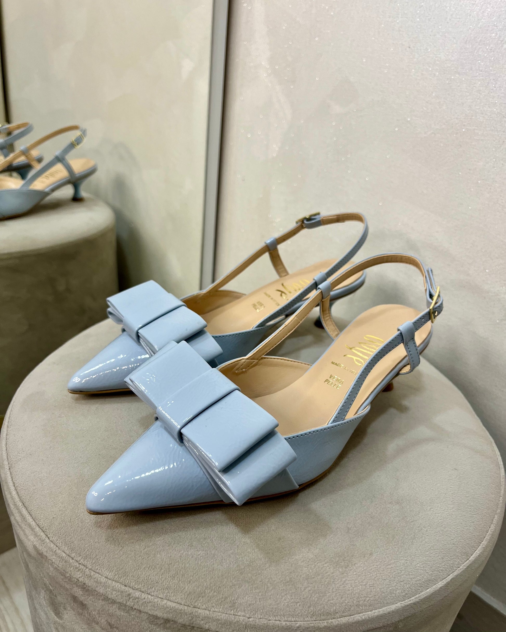 Slingback in naplak Angel