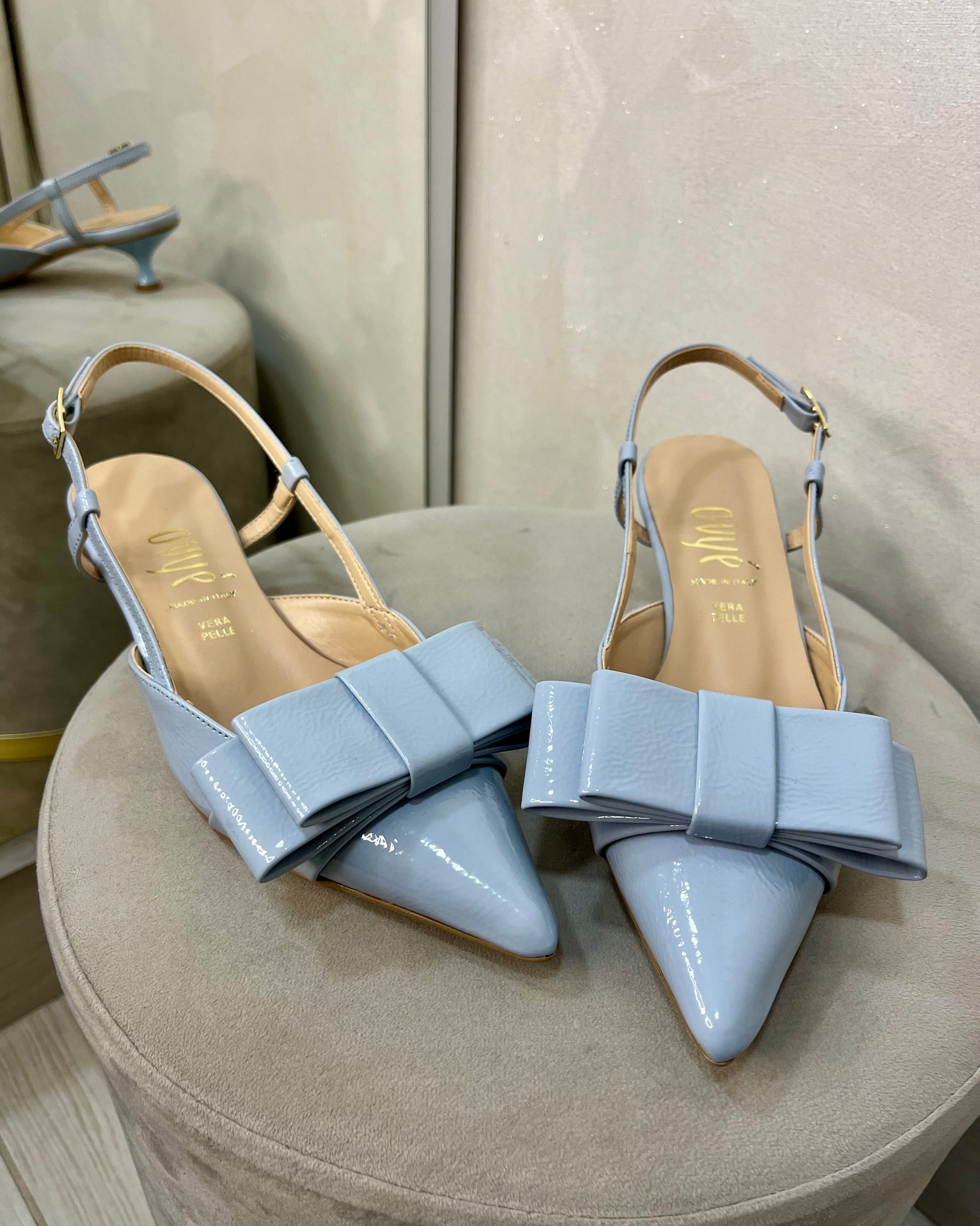 Slingback in naplak Angel